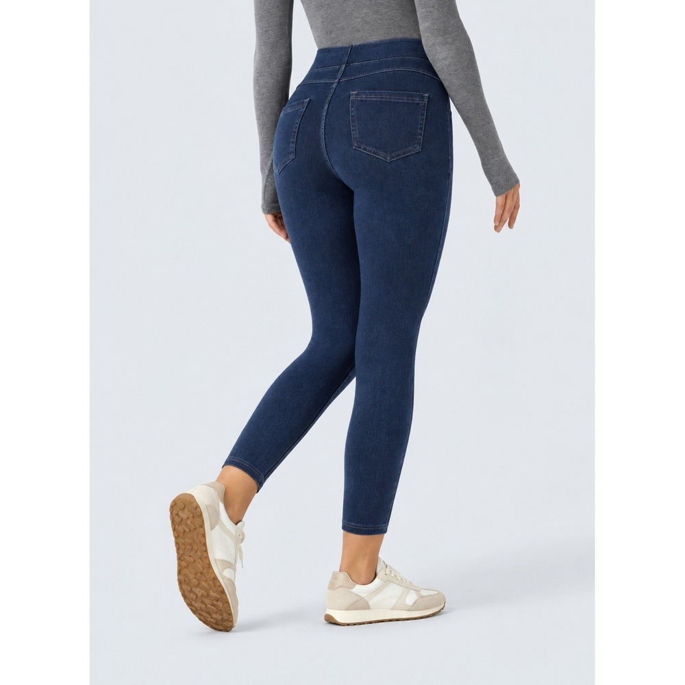 Halara Flex High Waisted Skinny Jeans XL 7/8 Blue Stretch Denim 02676747 Classic
